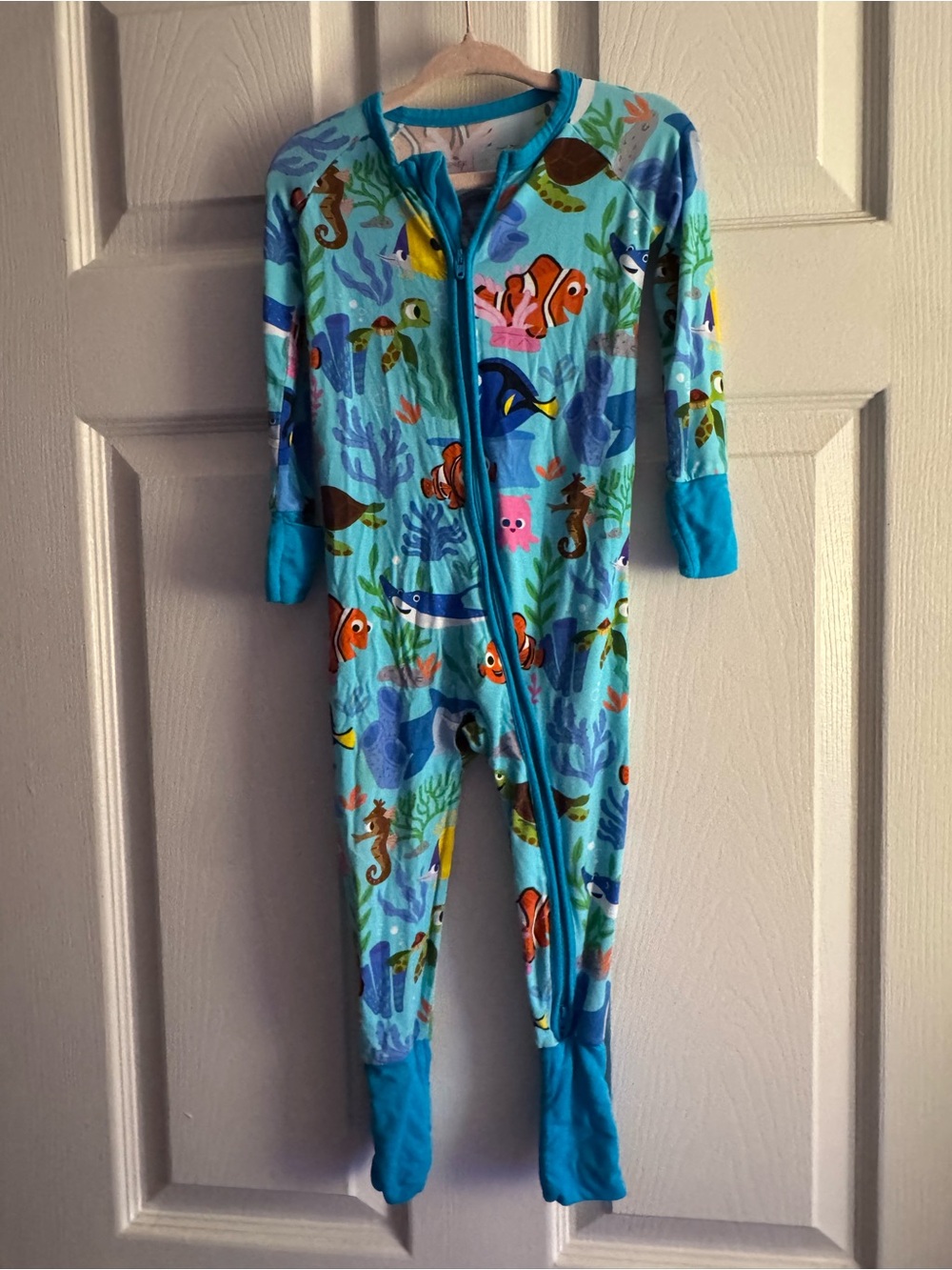 Little Sleepies Light Blue Ocean Animal Footed One-Piece